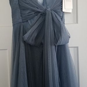 Slate Blue Elegant Cinderella Formal Dress